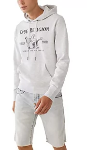 True Religion Męska bluza z kapturem z metalicznego polaru Buddy, Płatki owsiane wrzos/metaliczny czarny, XXL - Bluzy męskie - miniaturka - grafika 1