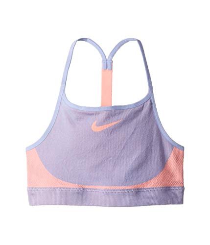 Nike Dziewczęcy G NK SEAMLESS sportowy biustonosz Twilight Pulse Glow/Lava, S