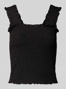 Top na ramiączkach o kroju slim fit z marszczeniem model ‘TAYLIN’ - Koszulki i topy damskie - miniaturka - grafika 1