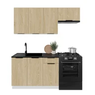 Meble kuchenne - Zestaw Mebli Kuchennych Alto 180 Cm Laminat Dąb Olejowany - miniaturka - grafika 1