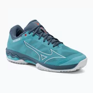 Buty sportowe męskie - Buty do tenisa męskie Mizuno Wave Exceed Light CC maui blue/white/china blue - miniaturka - grafika 1