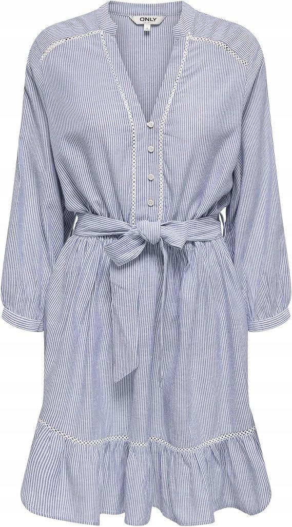ONLY SUKIENKA MINI W PASKI Z WIĄZANIEM I FALBANĄ PLUS SIZE 3XL 1KWA