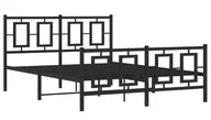 Łóżka - Czarne metalowe łóżko małżeńskie 160x200cm G0-M22 - miniaturka - grafika 1