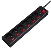 Listwy zasilające - Hama 61.5 m osobne wyłączniki (121918) - miniaturka - grafika 1