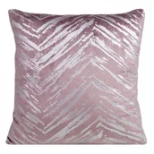 Poszewki na poduszki - Poszewka dekoracyjna SARA 40 x 40 cm różowo-srebrna - miniaturka - grafika 1