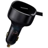 Ładowarki samochodowe - Baseus Enjoyment z kablami USB-C + Lightning 3A, 30W Czarna - miniaturka - grafika 1