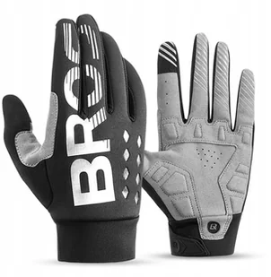 Rękawiczki rowerowe Rockbros ocieplane, długie, rozmiar: L - czarno-szare - Rękawiczki rowerowe - miniaturka - grafika 1