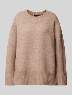 Sweter z długim rękawem i bocznymi rozcięciami model ‘NANCY’ - Swetry damskie - miniaturka - grafika 1