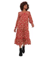 Sukienki - Joe Browns Damska sukienka midi w stylu vintage Ditsy z kwiatowym wzorem, pomarańczowa, 18, pomarańczowy, 44 - miniaturka - grafika 1