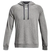 Bluzy sportowe męskie - Męska bluza Under Armour Rival Fleece Hoodie Rozmiar: L / Kolor: jasnoszary - miniaturka - grafika 1