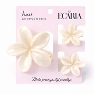 Ozdoby do włosów - ECARLA Zestaw spinek do włosów klamer 3w1 Kwiat XL + 2 szt. mini spinek SP442 - miniaturka - grafika 1