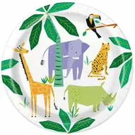 Dekoracje i nakrycia stołu na imprezę - Unique Talerzyki z zestawu Safari - 8 szt. U78355 - miniaturka - grafika 1