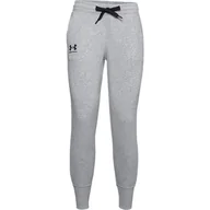 Spodnie damskie - Spodnie damskie Under Armour Rival Fleece szary melanż 1356416 035-XXL - miniaturka - grafika 1