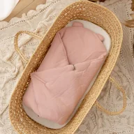 Rożki i beciki - Rożek Niemowlęcy Muślinowy Brudny Róż - miniaturka - grafika 1