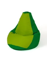 Pufy i podnóżki - Pufa worek sako GRUSZA zielony-jasno zielony XL 130x90 - miniaturka - grafika 1