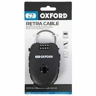 Zabezpieczenia do roweru - Oxford Products Lk100 4-Cyfrowy Zamek Szyfrowy Z 75 Cm Chowany Kabel Do Roweru, Nart, Snowboardu, Wózka, Kasku Motocyklowego Itp., Czarny, Jeden Roz.. - miniaturka - grafika 1