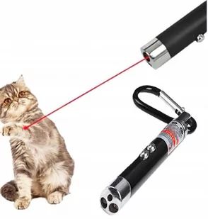 Laser Wskaźnik Laserowy Latarka Zabawka Kota 2w1 - Zabawki dla kotów - miniaturka - grafika 3