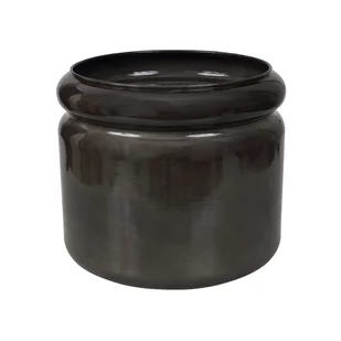 Cermax Doniczka metalowa Randolf śr.20 cm szara - Donice - miniaturka - grafika 1