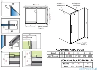 Radaway Furo Kdj Brushed GunMetal kabina 90x90cm prawa szczotkowany GunMetal 10104472-92-01R/10110430-01-01/10113090-01-01 - Kabiny prysznicowe Radaway Furo Kdj Brushed GunMetal kabina 90x90cm prawa szczotkowany GunMetal 10104472-92-01R/10110430-01-01/10113090-01-01 - Kabiny prysznicowe - miniaturka - grafika 2