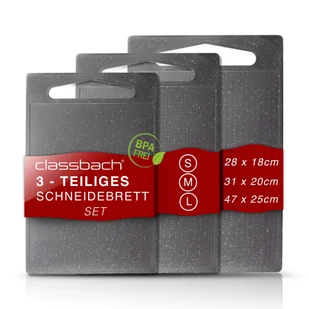 Zestaw desek do krojenia 3 elementy Classbach C-SB 4012 K (szary) - Deski do krojenia - miniaturka - grafika 9