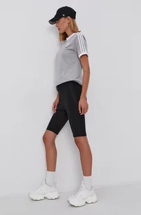 adidas Originals T-shirt bawełniany H33576 kolor szary H33576-MGREYH - Koszulki sportowe damskie - miniaturka - grafika 1