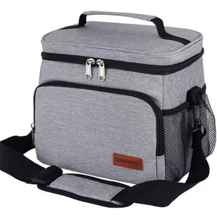 TORBA TERMICZNA LUNCHBOX PIKNIKOWA REGULOWANA 8 LITRÓW SZARY OXFORD - Lunch boxy - miniaturka - grafika 1