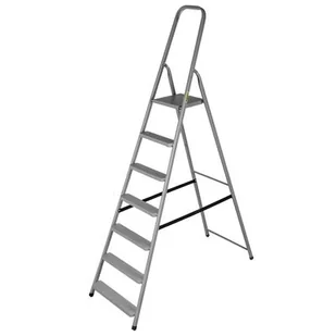 DRABEST Drabina stalowa domowa 7 stopniowa 125 kg - Drabiny - miniaturka - grafika 1