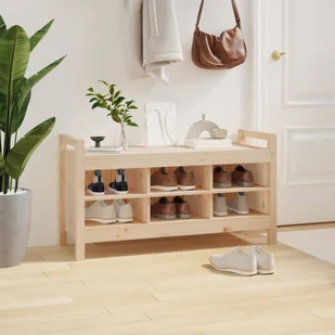 Ławka do przedpokoju, 110x40x60 cm, lite drewno sosnowe - Ławki do przedpokoju Ławka do przedpokoju, 110x40x60 cm, lite drewno sosnowe - Ławki do przedpokoju - miniaturka - grafika 6