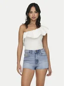 Bluzki damskie - ONLY Bluzka Soffy 15320339 Biały Regular Fit - miniaturka - grafika 1