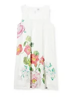 Sukienki - Desigual Sukienka dziewczęca Vest_casas, biały (Blanco 1000), 104 cm - miniaturka - grafika 1
