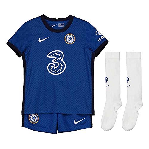 Nike Dziecięcy zestaw piłkarski CFC LK NK BRT HM, Rush Blue/(biały) (pełny sponsor), S