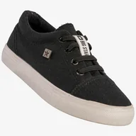 Buty dla dziewczynek - Trampki Dziecięce BIG STAR Buty Sznurowane Tenisówki Czarne DD374078 Czarny 28 - miniaturka - grafika 1