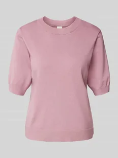 Sweter z dzianiny z rękawem o dł. 1/2 model ‘LENA’ - Swetry damskie - miniaturka - grafika 1