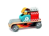 Klocki - Djeco Drewniany składany samochód Bolid - miniaturka - grafika 1