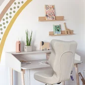 Krzesła obrotowe dla dzieci - Krzesło do biurka beżowe PETIT 3/4 Visto - miniaturka - grafika 1