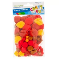 Pozostałe akcesoria dla plastyków - Craft with Fun Ozdoba dekoracyjna Pompon Kol Akryl 100szt Pbh 12/144 - miniaturka - grafika 1