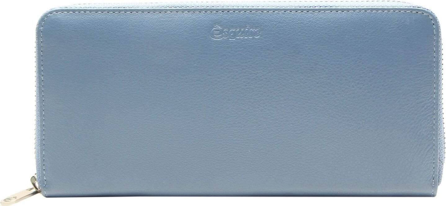 Skórzany portfel Esquire Viktoria Zip Around Wallet Dove Blue jasnoniebieski