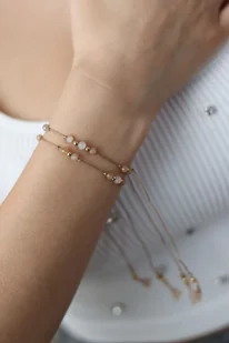 Bransoletka Różowy Kwarc, Bransoletka z Różowym Kwarcem, Kamien Słoneczny - Bransoletki - miniaturka - grafika 1