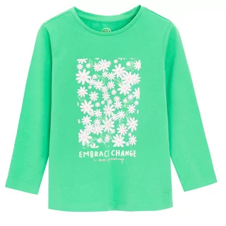 Bluzki dla dziewczynek - Cool Club, Bluzka dziewczęca z długim rękawem, zielona - grafika 1