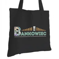 Torby i wózki na zakupy - Torba Bawełniana dla Bankowca Czarna Na Prezent ekologiczna Trwały Nadruk - miniaturka - grafika 1