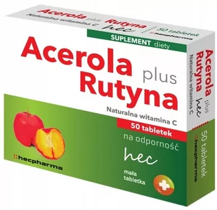 Hecpharma Acerola plus rutyna HEC x 50 tabl - Witaminy i minerały - miniaturka - grafika 1