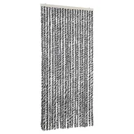 Zasłony - vidaXL Zasłona na muchę szara, czarna i biała 90x220 cm szenilowa - miniaturka - grafika 1