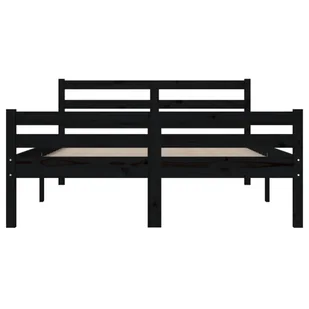 Lumarko Rama łóżka, czarna, lite drewno, 140 x 190 cm - Łóżka - miniaturka - grafika 6