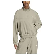 Bluzy damskie - adidas Damska bluza Aeroready Train Essentials tkana z zamkiem błyskawicznym 1/4, XL - miniaturka - grafika 1