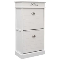 Szafki na buty - vidaXL Szafka na buty biała 50 x 28 x 98 cm drewno Paulownia - Szafka na buty - Szafki na buty - Stojak na buty - Stojak na buty - miniaturka - grafika 1