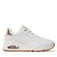 Sneakersy damskie - Sneakersy Skechers Uno Shimmer Away 155196/WHT Biały - miniaturka - grafika 1