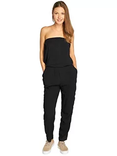 Koszulki i topy damskie - Urban Classics Damska koszulka z wiskozy Bandeau Jumpsuit, czarny (Black 00007), XS - grafika 1