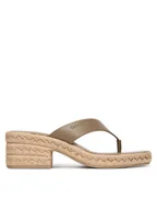 Klapki i japonki damskie - Calvin Klein Klapki Block Heel Espa 50 Thong Lth HW0HW02902 Brązowy - miniaturka - grafika 1