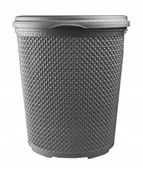 Kosze na bieliznę - Kosz Na Pranie Antracyt Plastikowy 45 L Flexy - miniaturka - grafika 1