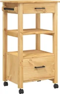 Wózki kuchenne - vidaXL Wózek kuchenny MONZA 48x40x90 cm lite drewno sosnowe - miniaturka - grafika 1